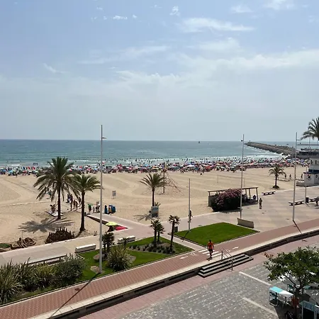 Apartamento 1ª Linea De Playa - Con Piscina Y Parking Playa de Gandia Buitenkant foto